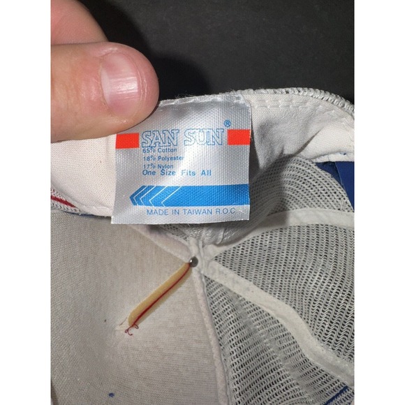 80s Vintage Trucker Hat Red Mesh Adjustable One Size Snapback Cap‎ - Picture 4 of 6